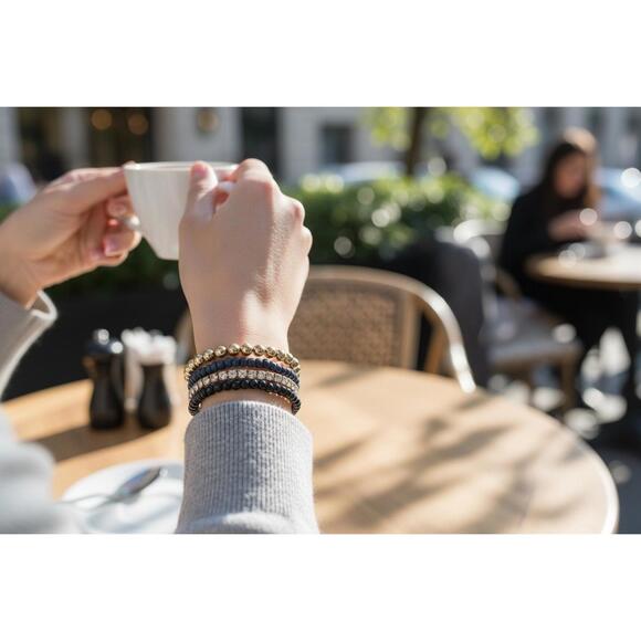 Multi-strand beaded bracelet 6.5” - Picture 5 of 6